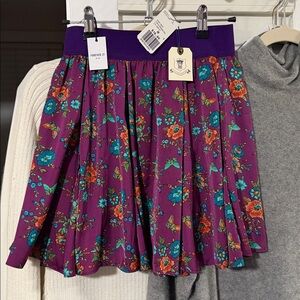 Forever 21 Purple Floral Mini Skirt, Size Medium
